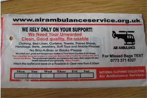 The companies targeted residents via 'charity bag' drop offs and collections